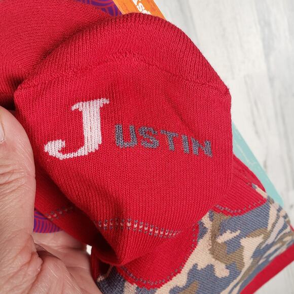 NWT Justin Boots Fashion Cushioned Sole Over The Calf Socks Women's Size Small - Picture 8 of 8